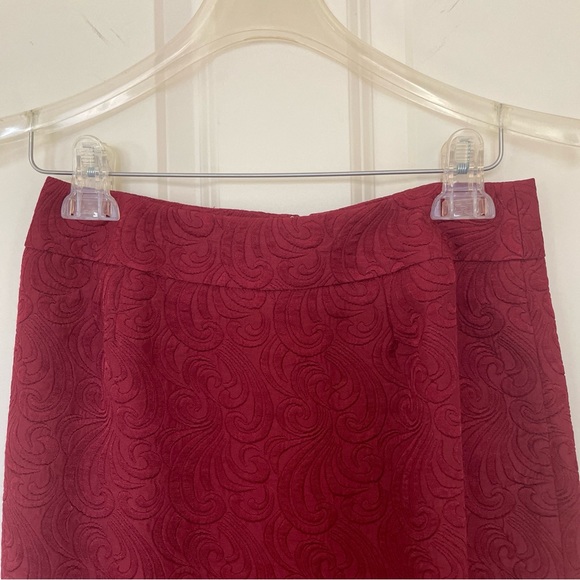 NWT Spiegel Jacquard Maroon Skirt - Size 4 - Picture 2 of 5